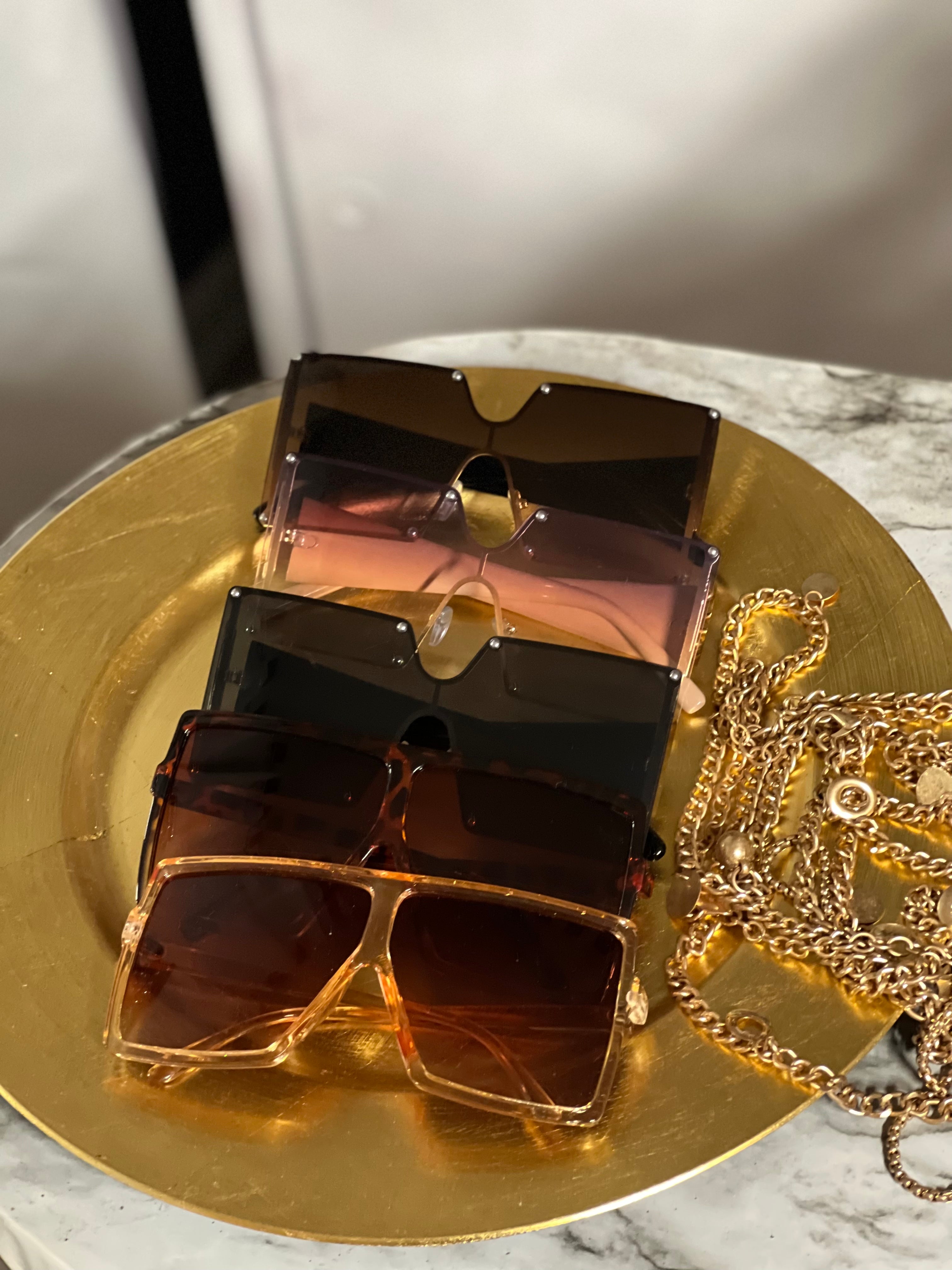 “Boss Girl” Oversized Square Sunglasses