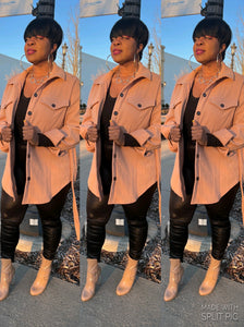 “Winter Nights” Oversized Button Down Jacket